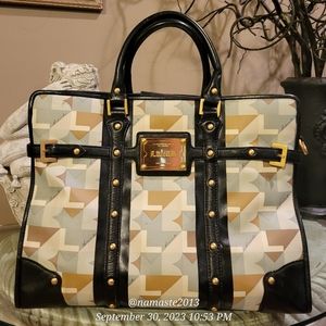 L.A.M.B. by Gwen SBelmond Geometric Tote Shoulder Bag Crossbody Luxury #534